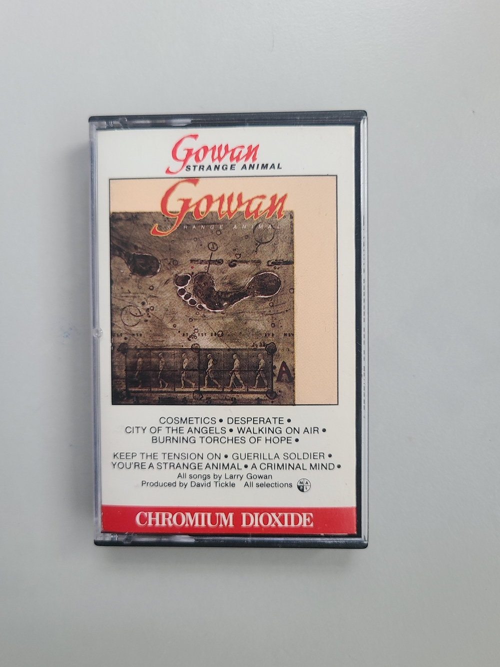 Gowan Strange Animal Cassette PCT-80099 1985 Canadian CBS Vintage Rock Tape